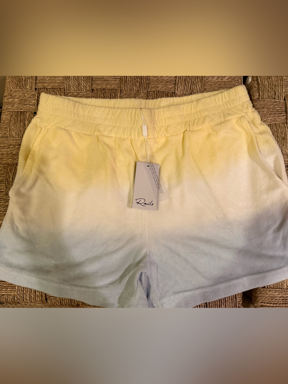RAILS Yellow  Ombre Terry Shorts - Soft Lounge Shorts